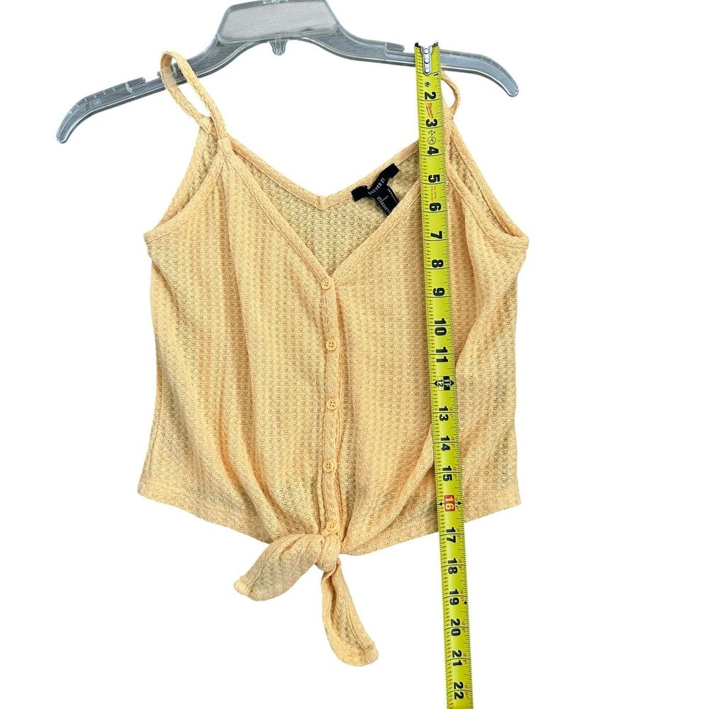 Forever 21 yellow waffle tank top size small - Picture 4 of 6